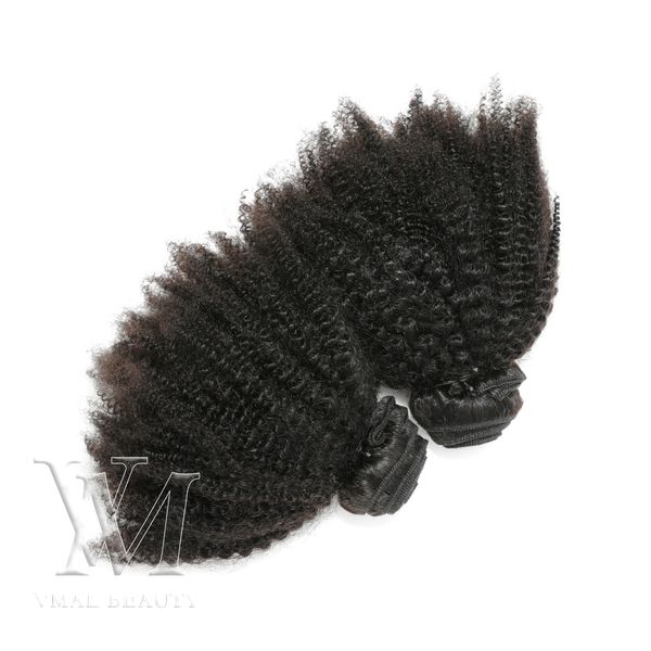 VMAE Nuovo arrivo Peruviano cambogiano Afro crespo ricci capelli umani vergini di Remy 1 fascio 4B grado 11A 10-28 pollici estensioni del tessuto dei capelli