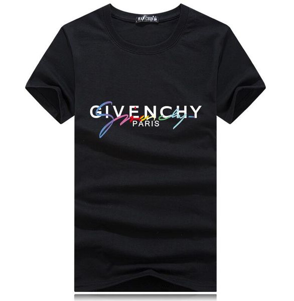 

19SS Luxury Mens Конструкторы T Shirt Высокое качество Мужчины Женщины Пары вскользь с коротким рукавом мужская шею Тис Хип-хоп бренд-футболки S-5XL