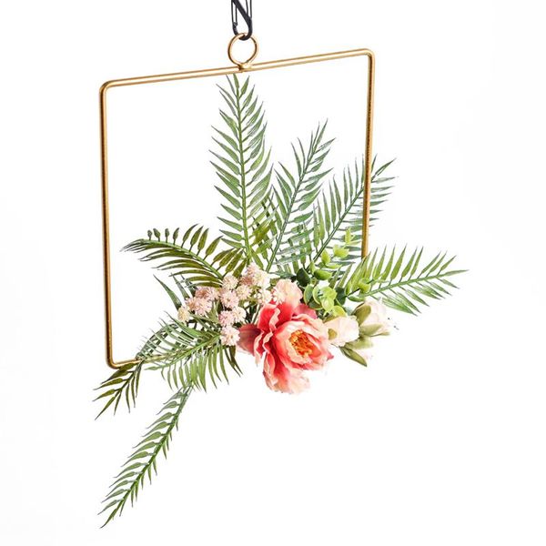 

wall wreath geometric metal garland hanging decoration wreath for wedding backdrop wall decor