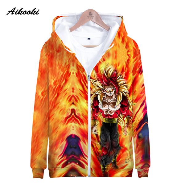 

aikooki zipper hoodies men/women sweatshirt hoody 3d fire hooded boy/girl autumn winter polluver, Black