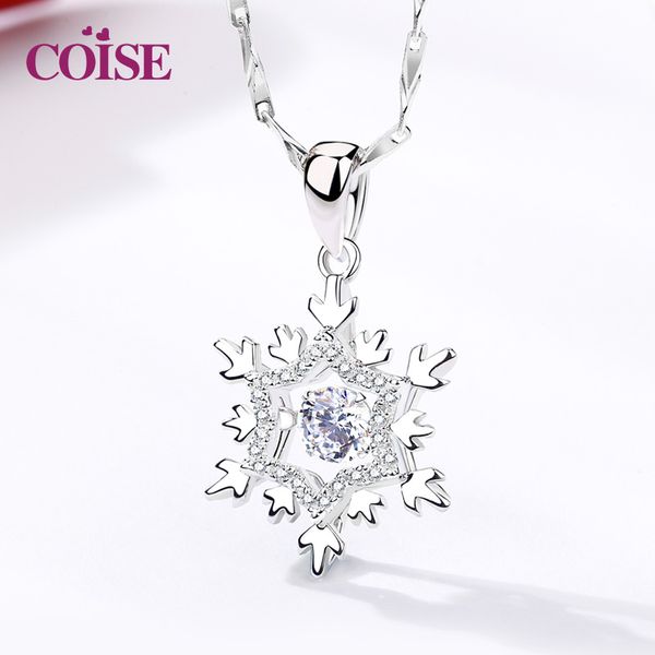 

s925 silver snow fashion hanging necklace