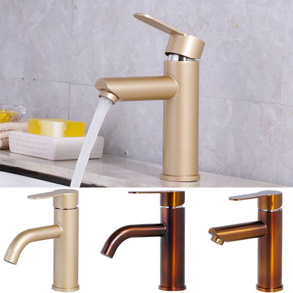

champagne color nice surface deck mounted basin mixer faucet heavy weight