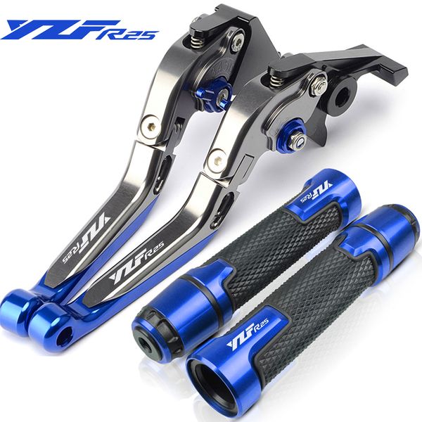 

for yzfr25 2015-2016 motorcycle cnc adjustable brake clutch lever handle grips handlebars 2015 2016 2017 yzf r25 yzf-r25