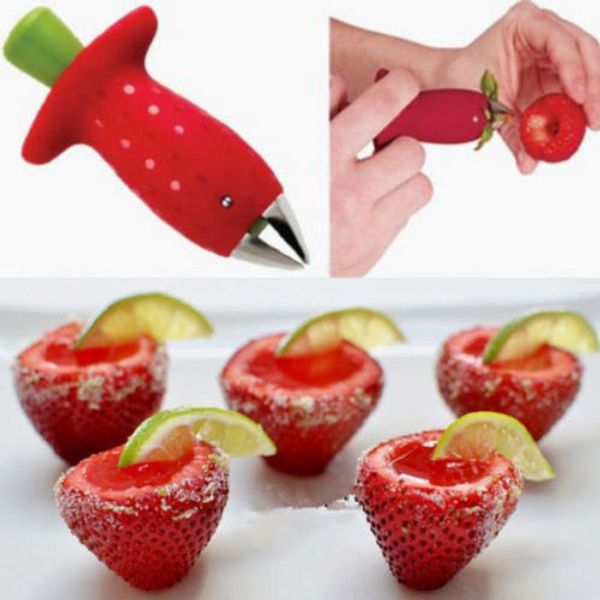 

strawberry corers stem huller leaf remover tomatoes stalks stem remover spillter digging fruit vegetable tools lja2406