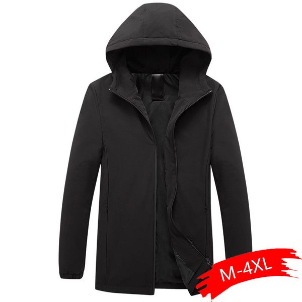 

новая куртка с капюшоном мужские дышащие мужские куртки и пальто весна осень outwear ветровка пальто мужчина army одежда, Black;brown