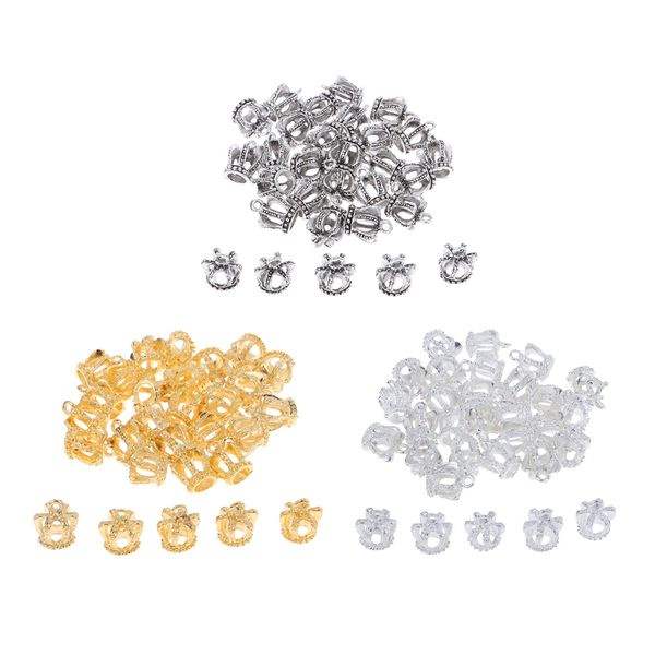 

90 pieces metal design pendants bracelet earrings jewelry making 3 colors, Silver