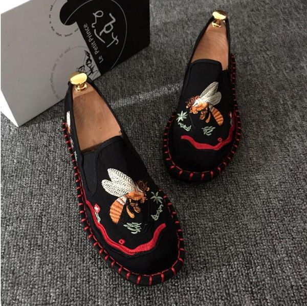 

Холст обувь мужская с принтом вышитая тканевая обувь повседневная обувь новинка