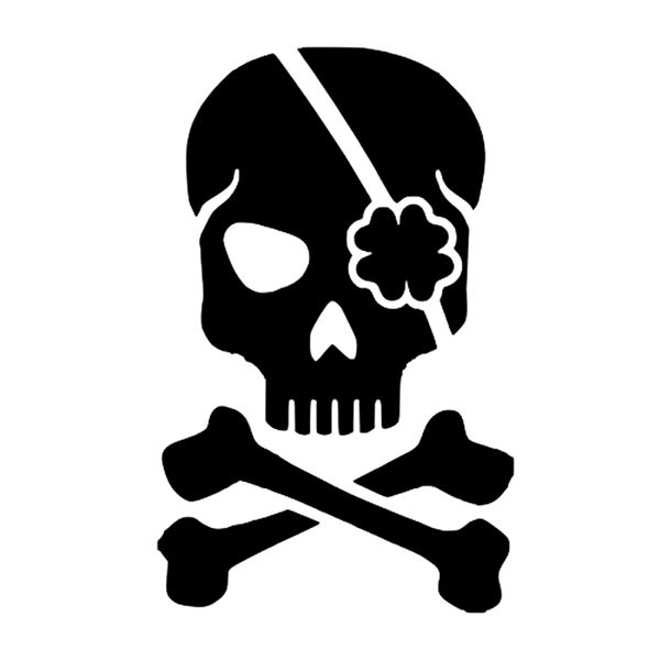 

15*9.5cm cross bone vinyl decal sticker handsome and cool stickers rear window car sticker body decals