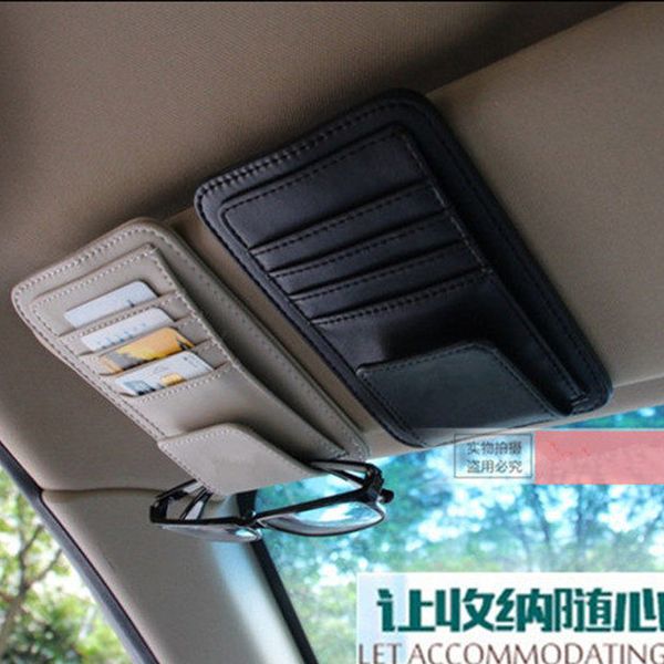 

hipping car vehicle sun visor sunglasses eyeglasses glasses holder clip package id storage bag with 3 color