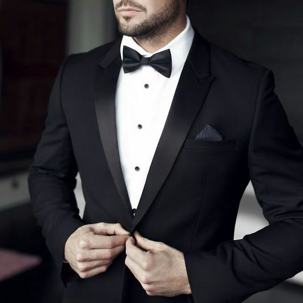 

formal black men suits for wedding suits pants ternos groom tuxedos two pieces groomsmen wear slim fit men suits prom party (jacket+pants, Black;gray