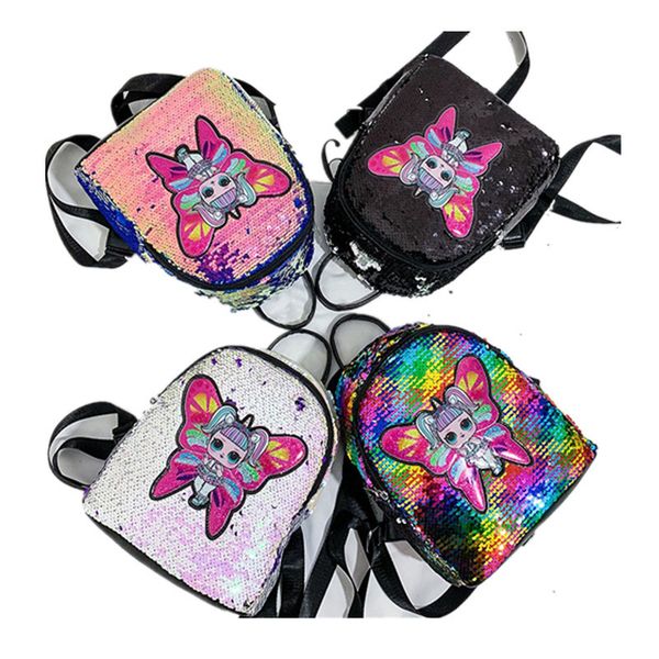 

mini women waterproof sequins backpack school bags for girls travel bagpack