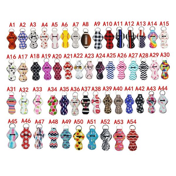 

printing chapstick holder handy lip balm holder keychain pouch for chapstick lipstick tracker and safeguard novelty gift