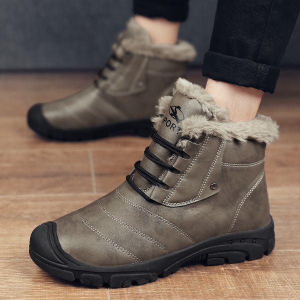 

men winter snow boots new shoes sneakers fashion shoes, Black