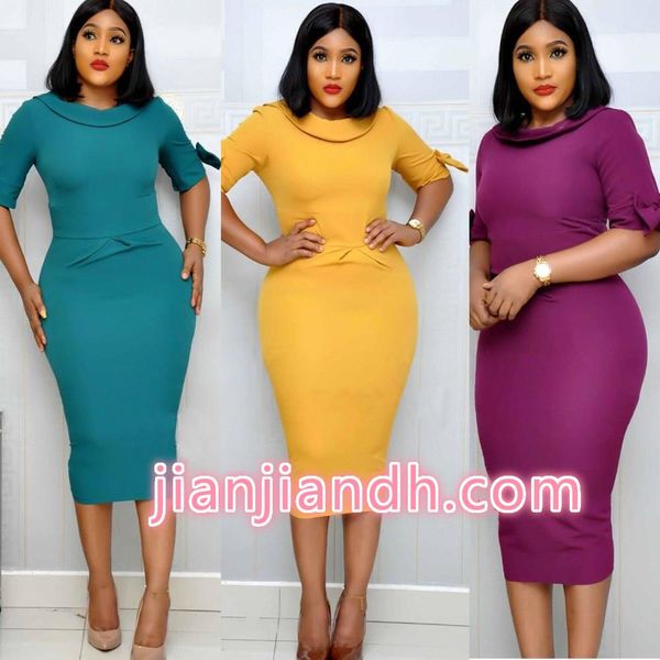 

2019 моды модели взрыва женщин три цвета кукла воротник сшивание v открытой вилка пригородного большого размера платье 809989898, Black;gray