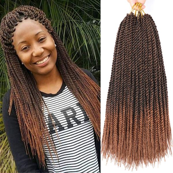 2020 18 Inch Senegalese Twist Crochet Hair Synthetic Braiding Hair
