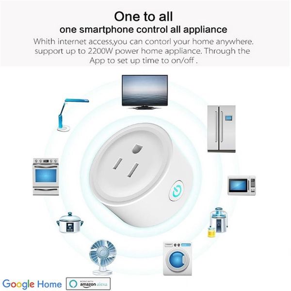 

wifi mini smart power us plug remote control power strip timing switch for smart home automation electronic system