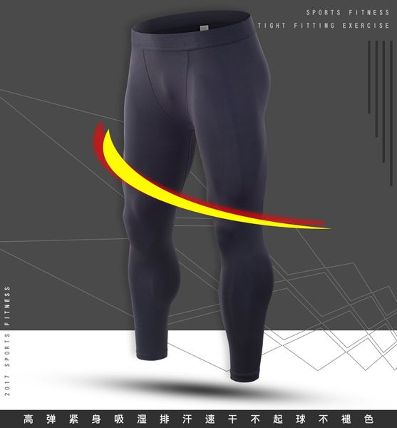 

casual mens compression pants running tights men joggers jogging skinny sport leggings gym fitness athletic trousers with s-3xl, Black;blue