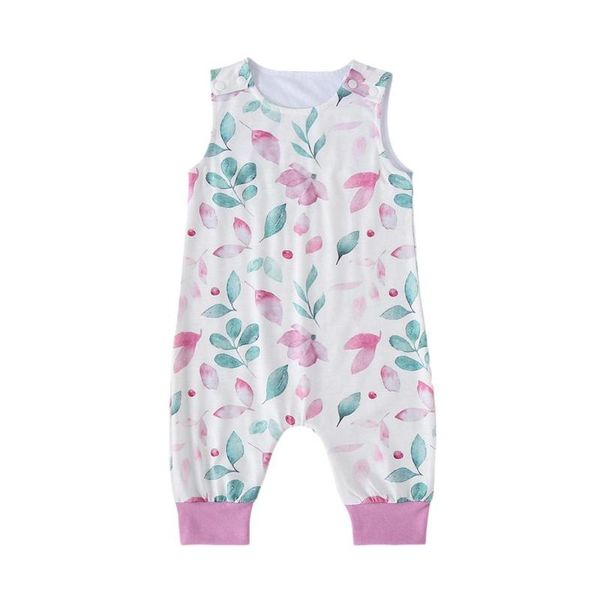 

summer baby girls print casual buttons sleeveless cute romper 0-18m new arrival 2020, Blue