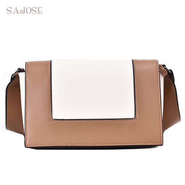 

crossbody bags for girl pu leather women bag fashion panelled flap handbag ladies shoulder female messenger bag