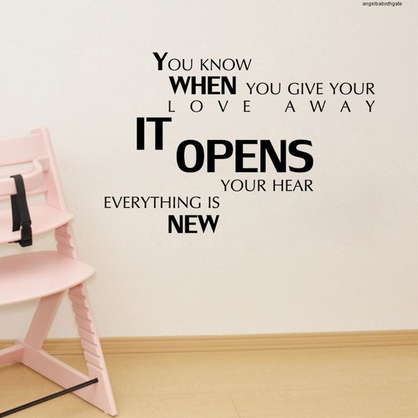 

дайте aw9201 you know your when love away вы quote виниловые наклейки quote наклейки мотивационные говоря наклейки на стены home decor