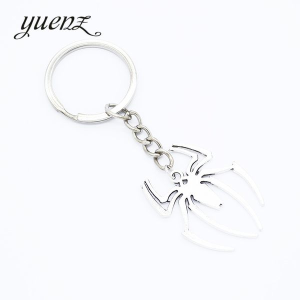 

yuenz 1pcs antique silver spider fashion creative keychain metal charm key ring for gift car key chain jewelry v303, Bronze;silver