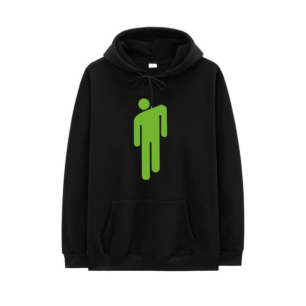 

fashion billie eilish hoodie print hooded women men sweatshirt clothes harajuku casual hip hop hoodies kpop sweatshirts hoody, Black