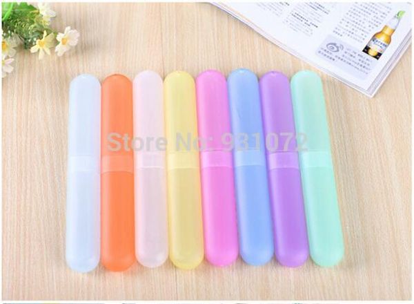 

plastic toothbrush case travel use spoon holder chopsticks case color random different color ing
