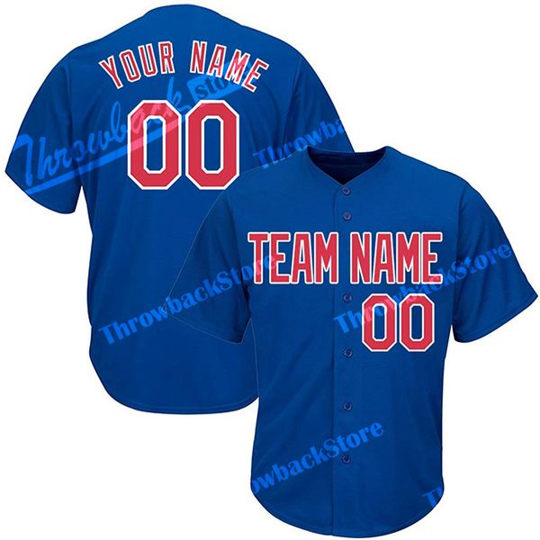 

Men Custom Baseball Jerseys Any Name Any Number Cheap Embroidery Blue Jersey High Quality Products Directly Free Shipping