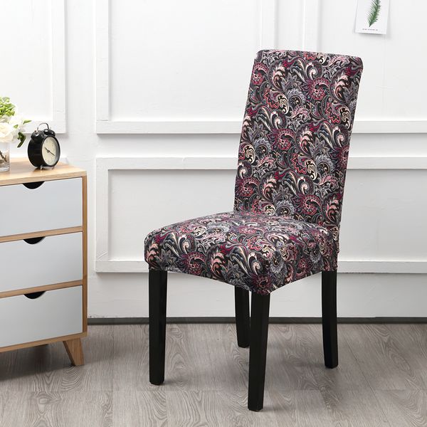 

modern printed pattern chair covers spandex dining room stretch seat cover chair protective case for restaurant housse de chaise