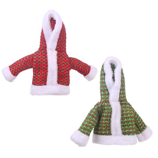 

christmas decorations wine bottle sweater cover bag santa claus knitting hats for new year xmas home dinner party#t2