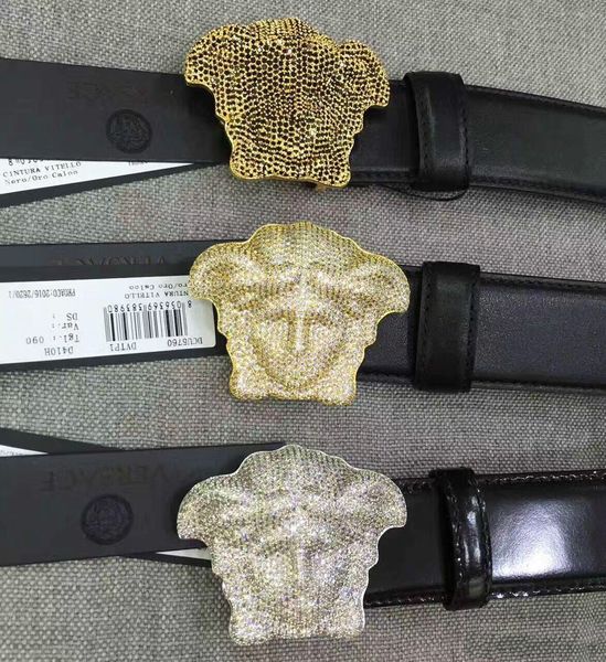 

versace belt medusa дизайнерские мужские и женские ремни классический даймонд пряжка натуральная кожа белый пояс с коробкой ремни мужские ре, Black;brown