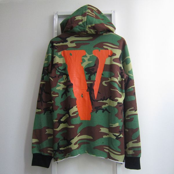 

Vlone камуфляж балахон для мужчин мода друзья печати хлопок с капюшоном толстовка х