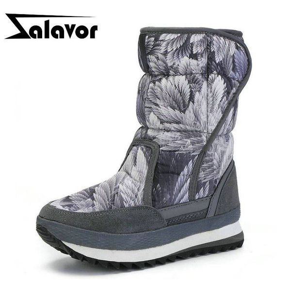 

zalavor non-slip plush fur women snow boots winter keep warm boots zipper waterproof women mid calf boot footwear size 36-41, Black