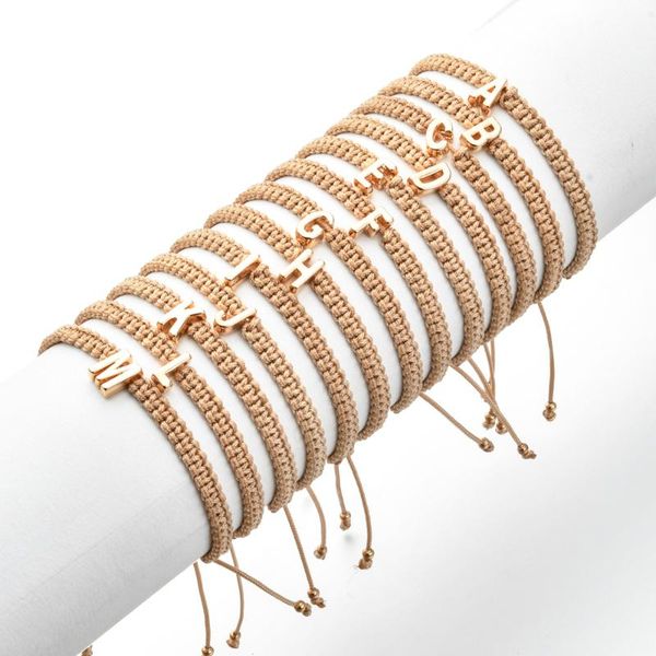 

charm bracelets zmzy 26 alphabet letter bracelet gold color for women girls diy name custom friendship love boyfriend gift, Golden;silver