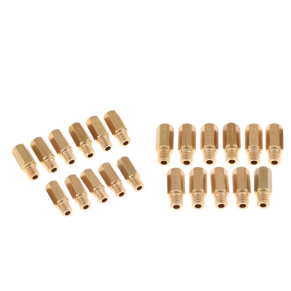 

22pcs hex carburetor main jet injectors kit 105 115 118 120 122 125 128 130 132 135 138 size replacement for keihin oko pe pwk