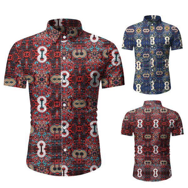 

summer designer mens print shirts casual solid color lapel neck shirts fashion beach style shirts mens clothing, White;black