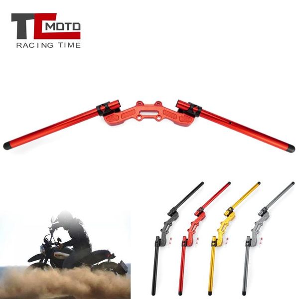 

tcmoto cnc motorcycle clip-on adapter plate adjustable handlebars set for cafe racer classic mach