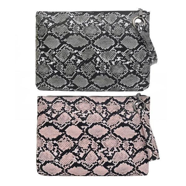 

змея печати wristlet сцепления женщины деньги телефон чехол кожа pu портмоне