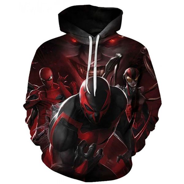 

hoodies pullover sweatshirts 3d avengers infinity war iron spider halloween sweater spiderman superhero men women cosplay costume top, Black