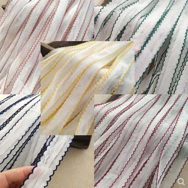 

it's nice multicolor wave bud embroidery mesh lace especially recommended 10m/pack, Pink;blue