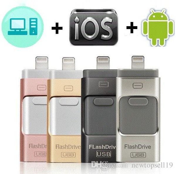 

Флэш-накопитель USB хорошего качества для iPhone X / 8/7/7 Plus / 6 / 6s / 5 / SE / ipad OTG Pen Drive HD Memory Sti