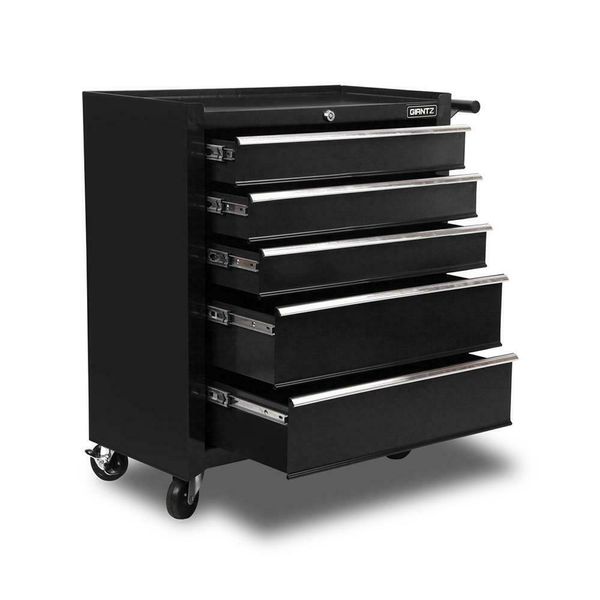 

Giantz 5 drawer mechanic tool box torage trolley black