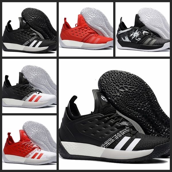 

new arrival harden vol.2 black white red men basketball shoes hardens 2s mens trainers sports sneakers size 40-46