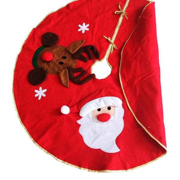 

fashion 3d santa claus elk embroidery tree dress christmas decoration