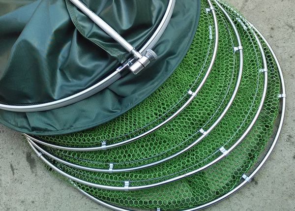 

double stainless steel rings 5 layers collapsible fish care net folding shrimp minnow fishing trap dip net cage 50kg load a199