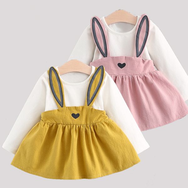 

baby girl dress 2019 new autumn long sleeve cartoon cute princess dresses for girl kids baby clothes 6m-24m, Red;yellow