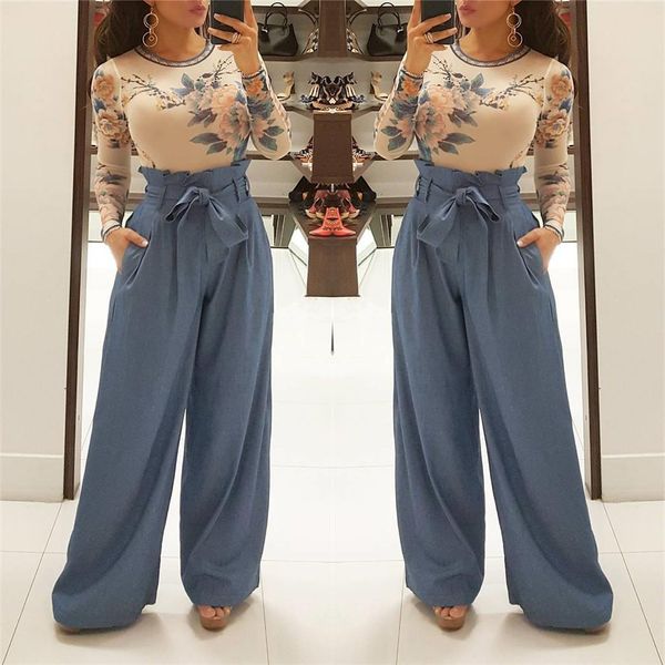 

womens designer pants dayly wear summer causal high waist paperbag trousers wide leg casual leisure ladies pants, Black;white