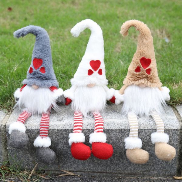 

santa doll gnome with long legs nordic nisse sockerbit dwarf elf handmade swedish stuffed toy home ornaments christmas santa