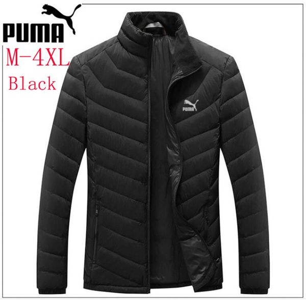 

puma vogue pm бренд зимняя куртка мужчины сверхлегкий пуховик мужской белый утка вниз содержание 90% воротник зимнее пальто бесплатная доста, Black