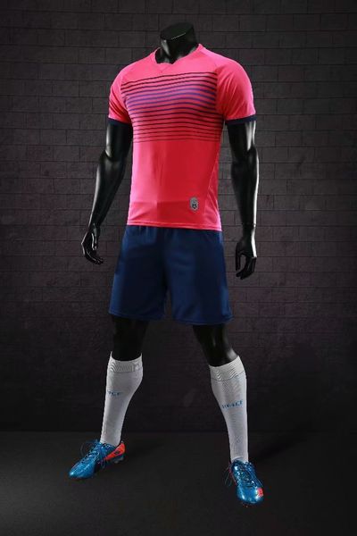 

2019 men training football sets with shorts uniforms reversible football jerseys for that home and away look kits sports b21-12, Black;red